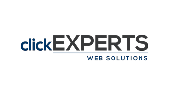Λογότυπο επιχείρησης με το λεκτικό click Experts WEB SOLUTIONS